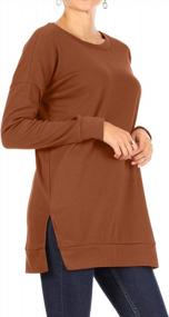 img 3 attached to Stay Cozy With Women'S Long Sleeve Tunic Tops: Perfect For Fall And Winter With Casual Pullover, Crew Neck And Loose Fit For Daily Wear