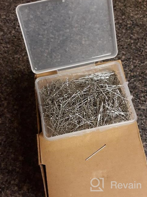 img 1 attached to 1000PCS Durable Stainless Steel Dressmaker Pins W/ Plastic Boxes - Fine Satin Pins For Jewelry Making & Sewing Crafts review by Bob Trapp