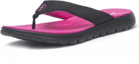 img 4 attached to Women'S Flip Flops: Comfort Thong Sandals With Arch Support For Beach Days