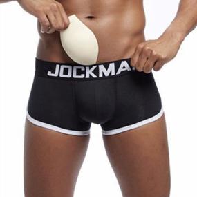 img 2 attached to Enhance Your Bulge With Jiyaru Men'S Padded Cotton Boxer Briefs - Soft And Supportive Trunks