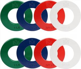 img 3 attached to Набор из 8 олимпийских дисков для штанги от The Friendly Swede - фракционные микровесовые диски весом 5 фунтов для пошаговой тренировки силы и набора мышечной массы.