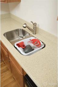 img 1 attached to 🧽 Rubbermaid 15" White Dishpan: 15.6 Qt, Convenient Size of 15.23" x 12.46" x 7.8