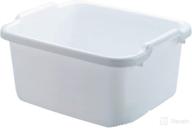 🧽 rubbermaid 15" white dishpan: 15.6 qt, convenient size of 15.23" x 12.46" x 7.8 logo