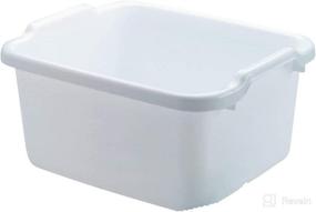 img 2 attached to 🧽 Rubbermaid 15" White Dishpan: 15.6 Qt, Convenient Size of 15.23" x 12.46" x 7.8