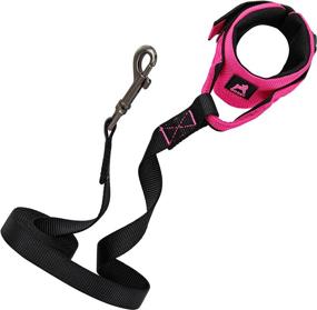 img 4 attached to Gooby Easy Fit Wrist Band Surfer Leash - Hot Pink, 6 FT - Comfortable Hands Free With Elastic Band For Small, Medium Dogs - Color-Matched To Gooby Escape Free Harness