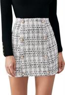 women's elegant high waist plaid tweed mini skirt by sweatyrocks logo