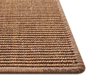 img 1 attached to 🐱 Premium Sisal Cat Scratching Mat: Durable Floor Rug for Cats with Replacement Sisal Posts - Size 11.8 x 15.7