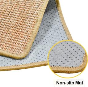 img 4 attached to 🐱 Premium Sisal Cat Scratching Mat: Durable Floor Rug for Cats with Replacement Sisal Posts - Size 11.8 x 15.7