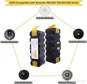 img 1 attached to 🔋 TATTU 4500mAh XLife Extended Life Replacement Battery for iRobot Roomba R3 Series Models - Compatible with 500, 600, 700, 800, and 900 Series Models (530, 531, 532, 535, 536, 540, 550, 552, 560, 562, 570, 580, 595, 620, 630, 650, 660, 760, 770, 780, 790, 870, 880, and 980)