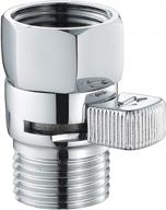 хромированный запорный клапан для душа umirio - контроль расхода воды, регулятор давления и переходник для шланга для смесителей логотип
