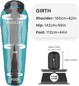 img 2 attached to 3 Season 50-77℉ Forceatt Lightweight Mummy Sleeping Bag For Adults & Teens, Perfect For Backpacking/Hiking/Outdoor Activities In Spring, Summer And Fall.