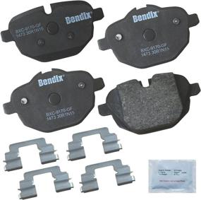 img 1 attached to 🔷 Bendix Premium Copper Free CFC1473 Ceramic Brake Pad Kit (including Rear Installation Hardware)