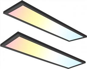 img 4 attached to Обновите освещение на кухне с помощью потолочных светодиодных плоскопанельных потолочных светильников Hykolity с регулируемой яркостью — выбираемая цветовая температура и световой поток 4800 лм, 2 шт. в упаковке