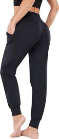 img 2 attached to Женские спортивные штаны для йоги с карманами и высокой талией Lingswallow - удобные джоггеры для тренировок