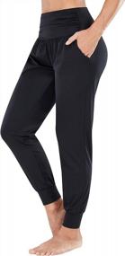 img 3 attached to Женские спортивные штаны для йоги с карманами и высокой талией Lingswallow - удобные джоггеры для тренировок