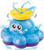 bath toy octopus - spray water fountain, floating & rotating with colorful variation - funcorn toys for baby, toddler, infant - ideal for bathtub, shower, pool or bathroom - water pump electronic sprayer логотип