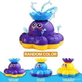 img 3 attached to Bath Toy Octopus - Spray Water Fountain, Floating & Rotating with Colorful Variation - Funcorn Toys for Baby, Toddler, Infant - Ideal for Bathtub, Shower, Pool or Bathroom - Water Pump Electronic Sprayer