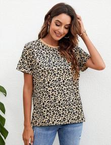 img 3 attached to Stylish Leopard Print Tops For Women: BMJL'S Cute And Casual Summer Shirts With Soft Short Sleeves, Loose Fit, And Fashionable Blouse Design