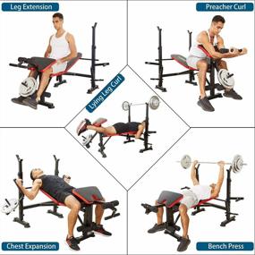 img 3 attached to Get In Shape With OppsDecor 5 In 1 Adjustable Weight Bench Set For Full Body Workout