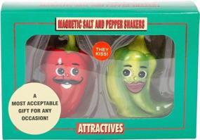 img 1 attached to 🌶️ Pacific Giftware 1 X Hot Chili Peppers Magnetic Salt & Pepper Shakers S/P - Add Spice to Your Kitchen with Stylish Magnetic Shakers!