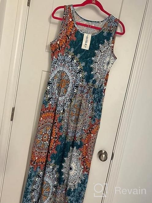 img 1 attached to Women'S Summer Maxi Dress: AUSELILY Sleeveless Loose Casual Long Dress With Pockets review by Gerald Mohammed