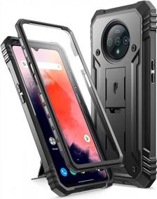 img 4 attached to OnePlus 7T Defender Case: Revolution Series, Poetic Rugged Cover With Kickstand, Dual-Layer Protection And Built-In-Screen Protector, Shockproof, Black