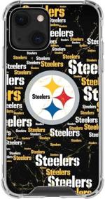 img 4 attached to Защитите свой iPhone 14 Plus в стильном чехле Skinit с официальной лицензией NFL Pittsburgh Steelers Clear Phone — с дизайном Black Blast