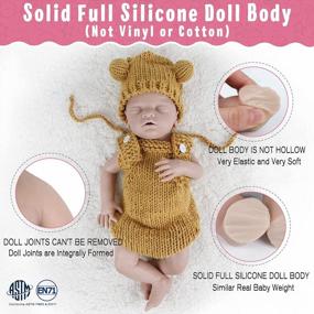 img 2 attached to Lifelike Vollence Platinum 18 Inch Full Silicone Baby Doll - Realistic Infant Boy - Newborn Baby Doll With Incredible Detailing