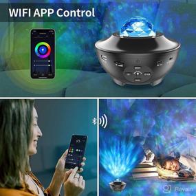 img 3 attached to 🌟 Smart Star Projector with Alexa & Google Assistant: Multiple Colors, Phone App Remote, Night Light Projector with Bluetooth Speaker for Bedroom