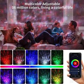 img 2 attached to 🌟 Smart Star Projector with Alexa & Google Assistant: Multiple Colors, Phone App Remote, Night Light Projector with Bluetooth Speaker for Bedroom