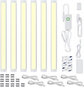 img 4 attached to Transform Your Kitchen And More With MYPLUS LED Under Cabinet Lighting - 6 Piece Kit With 1260 Lumen, Warm White Glow And Easy Plug-In Installation