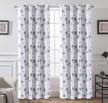 gray dandelion floral botanic thermal insulated blackout curtains - 2 layers, 2 panels, grommet top, energy saving, room darkening - 52x84 inches each panel by driftaway logo