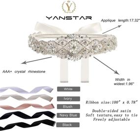 img 2 attached to Yanstar Handmade Rhinestone Crystal Wedding Women's Accessories : Belts