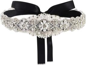 img 4 attached to Yanstar Handmade Rhinestone Crystal Wedding Women's Accessories : Belts