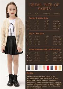 img 3 attached to 👗 WeLaken Pleated Leather Skirts Outfits for Girls' Clothing - Skirts & Skorts