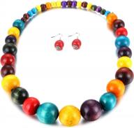 layered multicolor beaded wood necklace logo