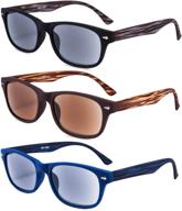 солнцезащитные очки унисекс в классическом стиле, 3 упаковки, очки для чтения на открытом воздухе для мужчин и женщин, 4,00, небифокальные логотип