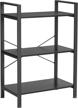 maximize your space with bewishome 3 tier black open bookshelf - ideal for small bedroom, living room, and home office storage needs logo