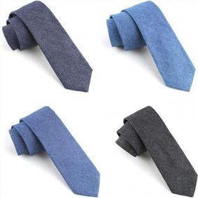 img 4 attached to Stylish And Durable Cotton Skinny Tie For Men - Perfect For Weddings And Parties