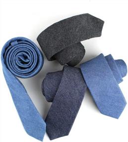img 1 attached to Stylish And Durable Cotton Skinny Tie For Men - Perfect For Weddings And Parties
