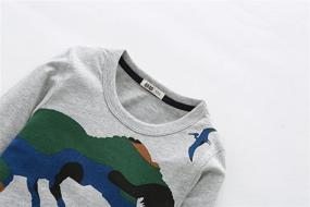 img 2 attached to 🦖 Cotton T Shirts with Dinosaur Graphics - HowJoJo Boys' Clothing for Tops, Tees & Shirts