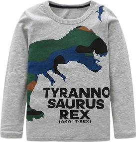 img 4 attached to 🦖 Cotton T Shirts with Dinosaur Graphics - HowJoJo Boys' Clothing for Tops, Tees & Shirts