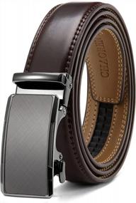 img 4 attached to CHAOREN Click Belt For Men - Mens Dress Belt 1 1/4" Ratchet Belt - Micro Adjustable Belt Fit Everywhere