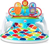 fisher-price deluxe sit-me-up floor seat - toy-tray happy hills logo