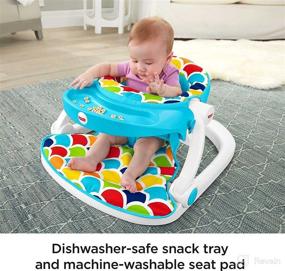 img 3 attached to Fisher-Price Deluxe Sit-Me-Up Floor Seat - Toy-Tray Happy Hills