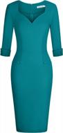 look chic and professional in muxxn women's sweetheart neck pencil dress logo