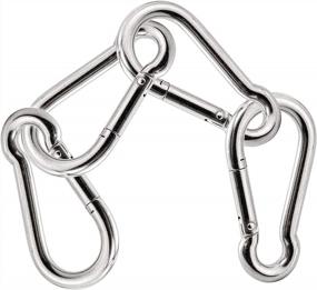 img 3 attached to Secure Your Gear With Faswin'S Set Of 4 Stainless Steel Spring Snap Hooks (3 Inches)