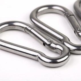img 1 attached to Secure Your Gear With Faswin'S Set Of 4 Stainless Steel Spring Snap Hooks (3 Inches)