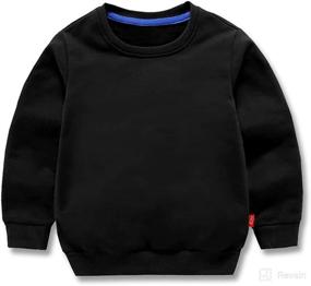 img 3 attached to Cozy and Adorable: CuteOn Baby Boy's Girl's Crewneck Cotton Long Sleeve Winter Fleeced-Lined Sweatershirt