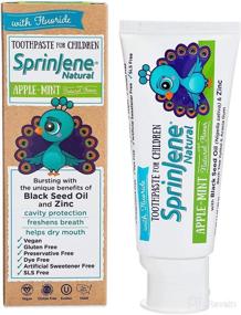 img 3 attached to SprinJene Natural Protection Toothpaste Apple Mint